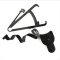 Black ABS plastic body fat caliper with measurement scale and cable.