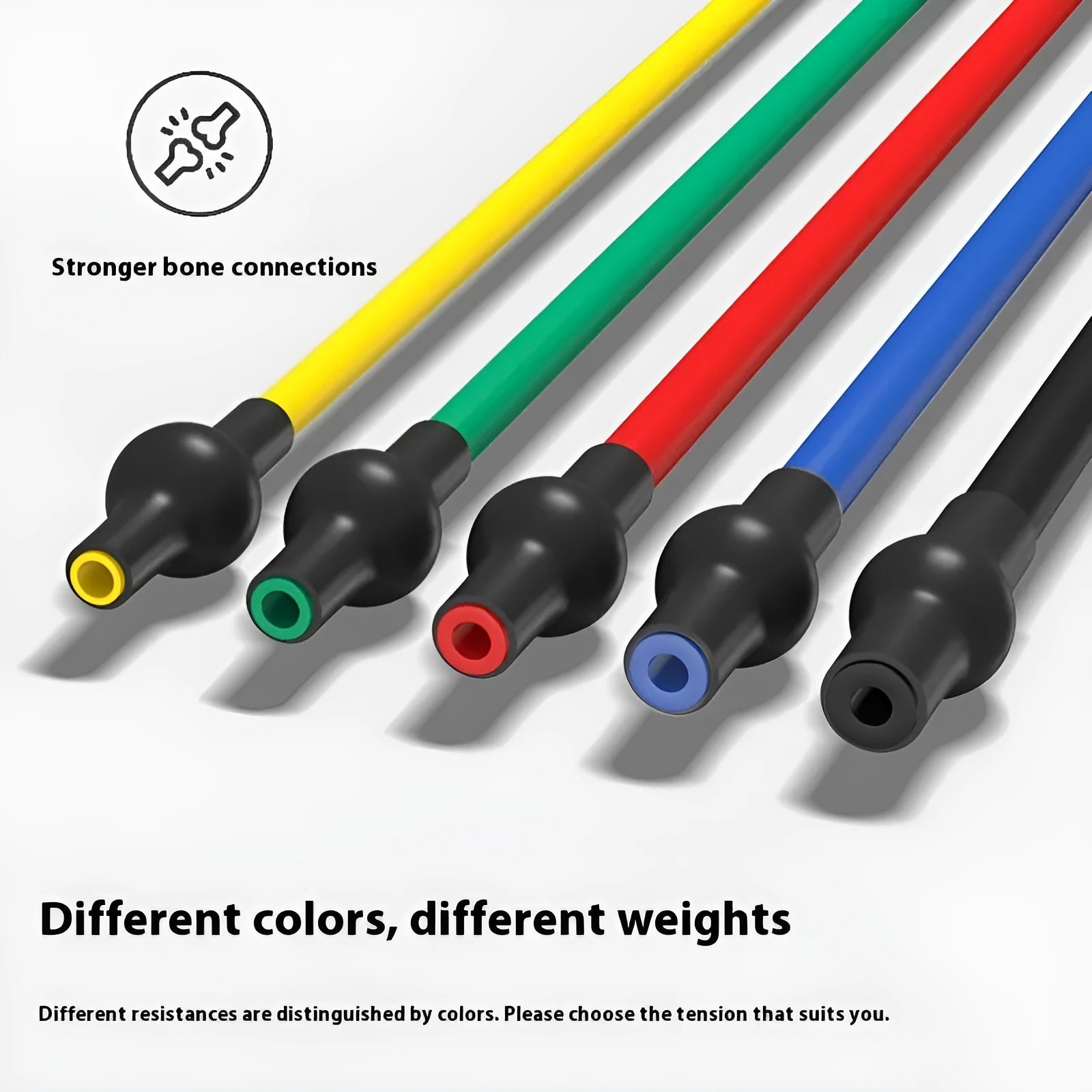 Colour-coded TPE chest expander with resistance ropes for adjustable fitness training