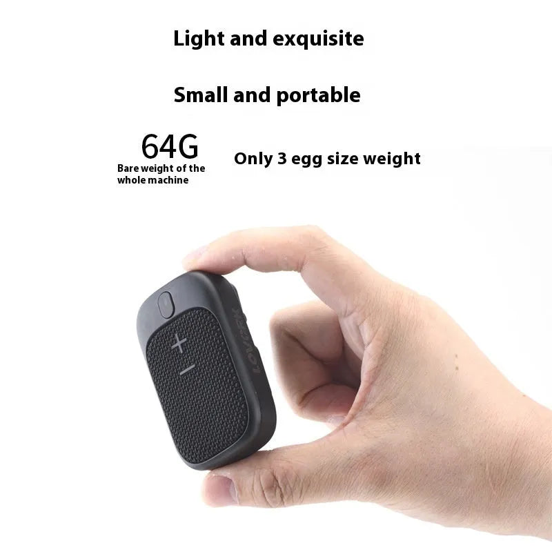 Lewoke Wireless Bluetooth Hiking Speaker mini portable outdoor camping running subwoofer in black