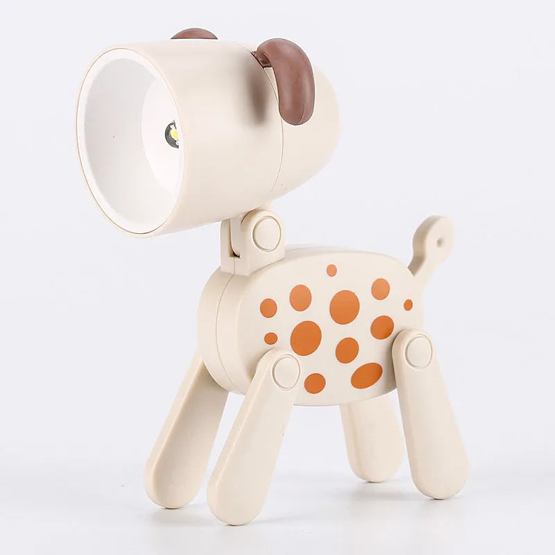 Creative handmade LED mini night lamp with PVC shade in cartoon style, battery operated with button switch