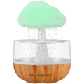 White cloud-shaped humidifier with night lights and water flow display