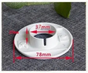 Plastic air-conditioning hole cover in white for sealing wall ports, size options for 37-165mm diameters