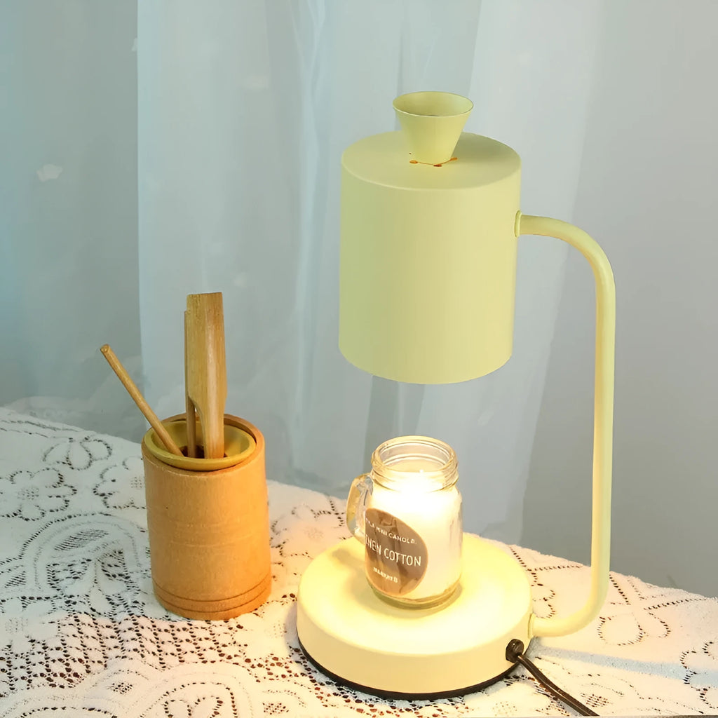 White European-style aromatherapy lamp with metal base and dimmer switch on a 1.5m wire.