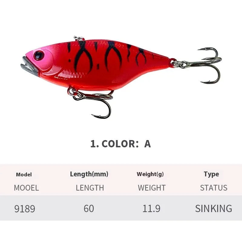 60mm 11.9g long-range submerged biomimetic fishing bait in multiple colour options