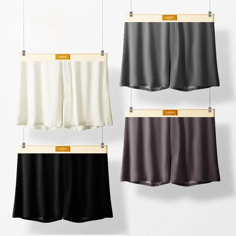 Men's loose fit ice silk underwear in multiple colours with mid waist design