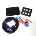 Wrangler 6-way touch switch panel black with blue and white LED indicators for car boat bus modification