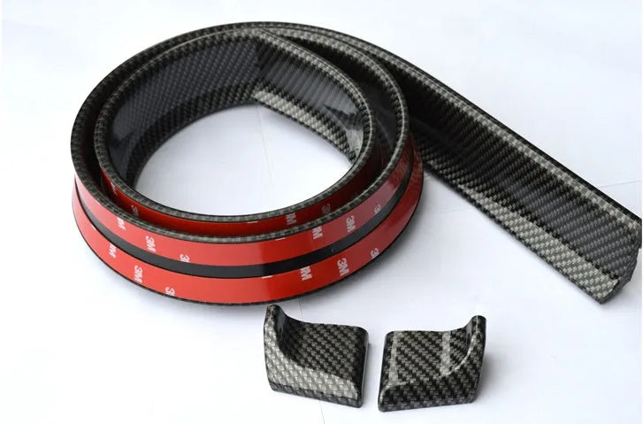 Black PU leather automobile tail decorative strip 3.2 x 150 cm for car exterior