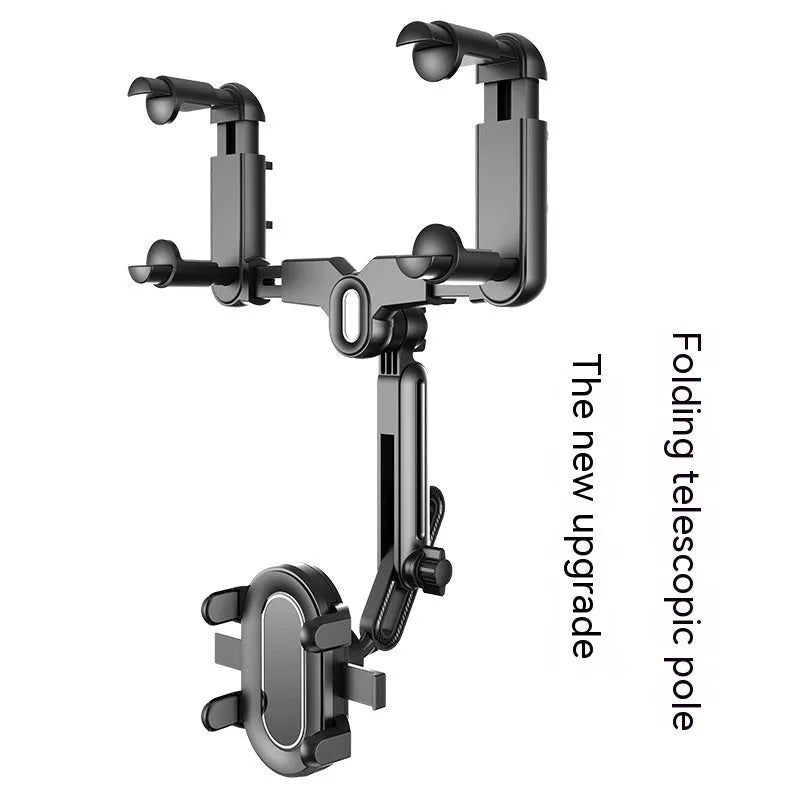 Car rearview mirror bracket ABS universal phone holder with clip-on and folding rod style