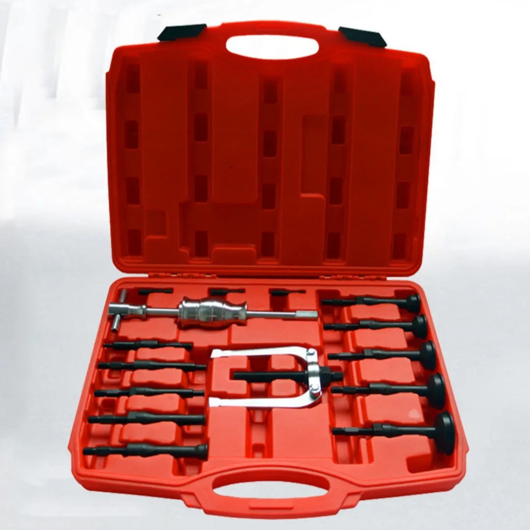 16 piece inner bearing puller set with slip hammer tool BL1039 in alloy and plastic
