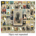 Creative graffiti waterproof luggage sticker set 78 tarot cards-style cute offset print decals on suitcase