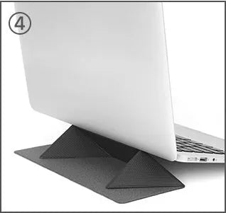 Non-slip portable cooling bracket for notebook, ergonomic stand with anti-slip fibre texture, blue colour