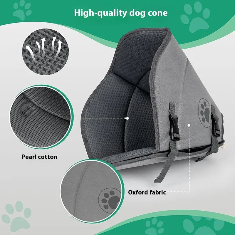 Adjustable polyester pet sterilization collar for dogs and cats in sizes L, M, XL