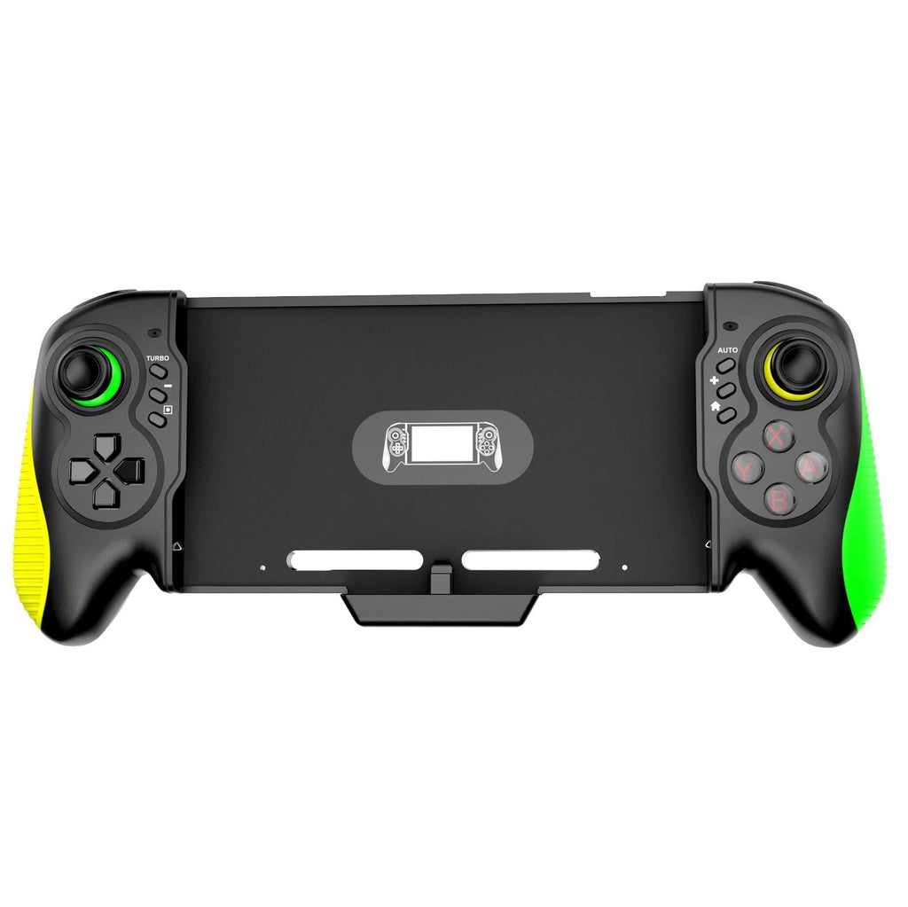 Yellow-green somatosensory game handle controller with burst function for Switch and PC