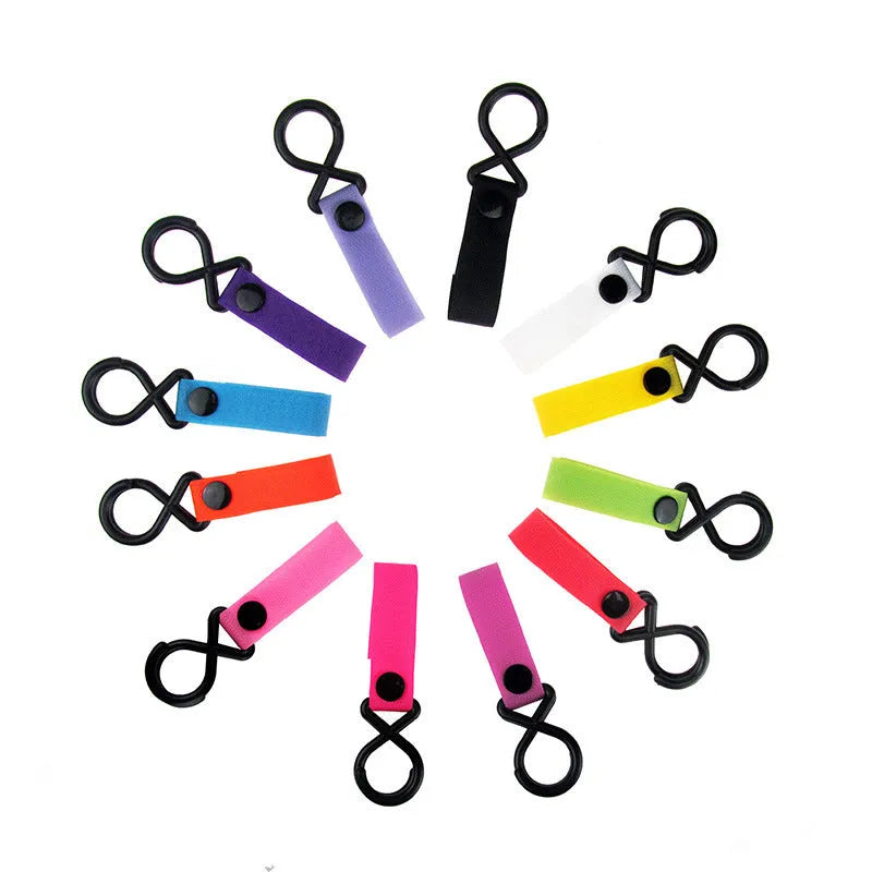 Nylon luggage Velcro hook in multiple colour options on an OPP packaging background.