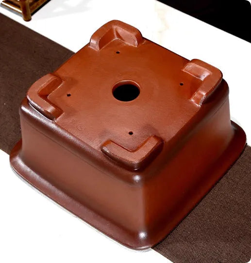 Extra large Chinese style purple clay flower pot for indoor plants on floor or tabletop
