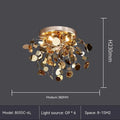 Stainless steel blade chandelier with eight G9 lights, model 8055C-8L, in D380 H450 size, for living room lighting