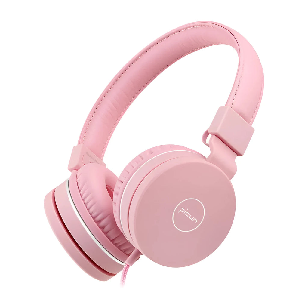 Wired over-ear headphones with microphone, braided cable, and protein ear cushions in mint green.