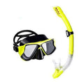 Anti-fog diving goggles with PC frame and adjustable silicone strap in blue colour