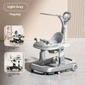Baby walker lightweight folding anti-rollover with black plate music pattern and sunshade