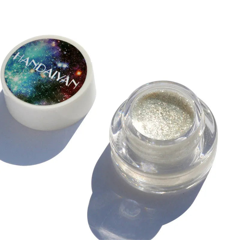 5-colour Aurora Chameleon highlighter shimmer eyeshadow bronzer contour palette in compact 3.5cm by 2.5cm size