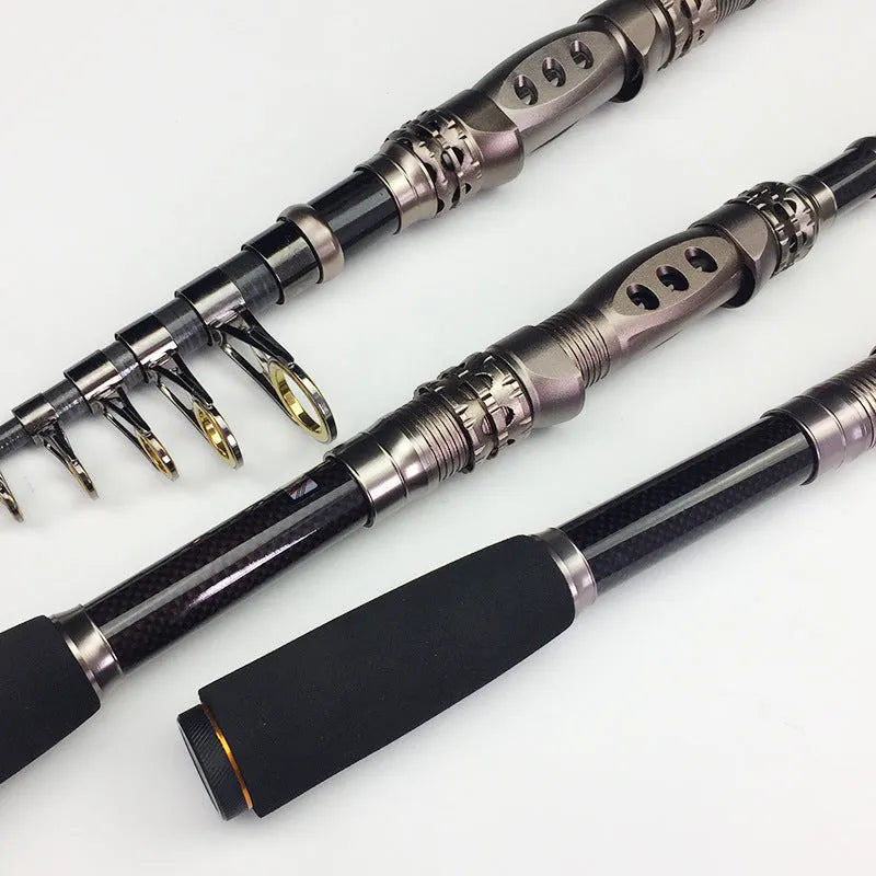 Weihe retractable carbon sea fishing rod collapsed and extended sizes 1.8m to 3.3m