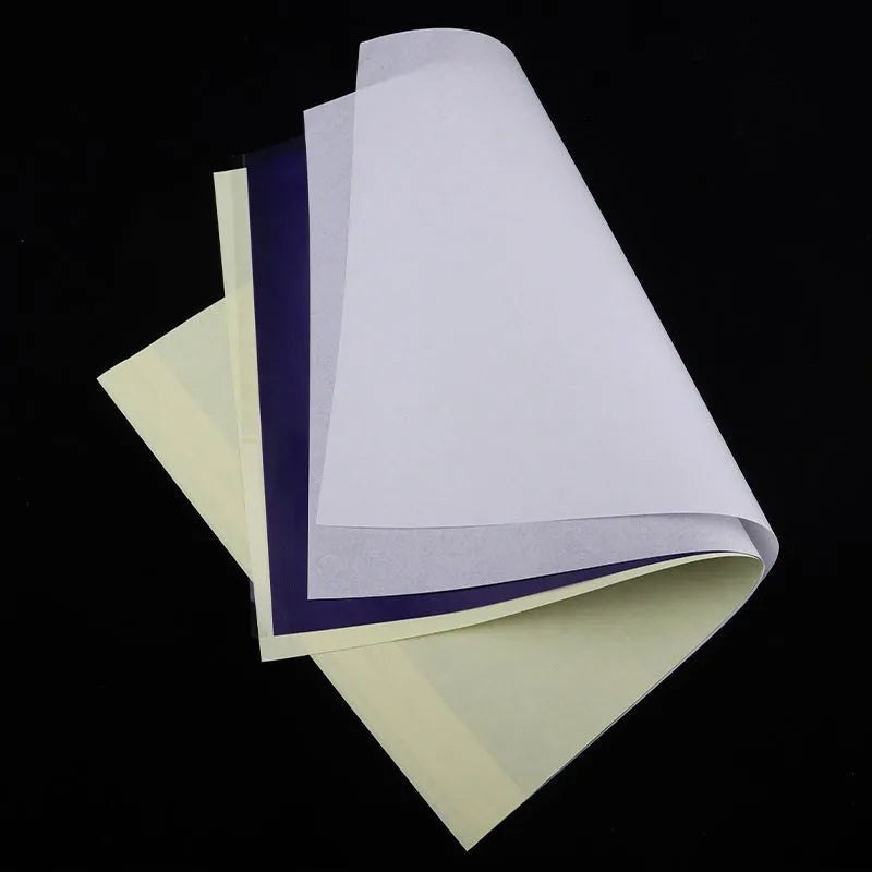 A4 tattoo transfer paper quadruple copy sheets with transfer paste gel for stencil creation