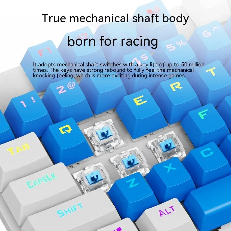 K87 wired mechanical keyboard with metal case in selected colour, showing 87-key compact layout