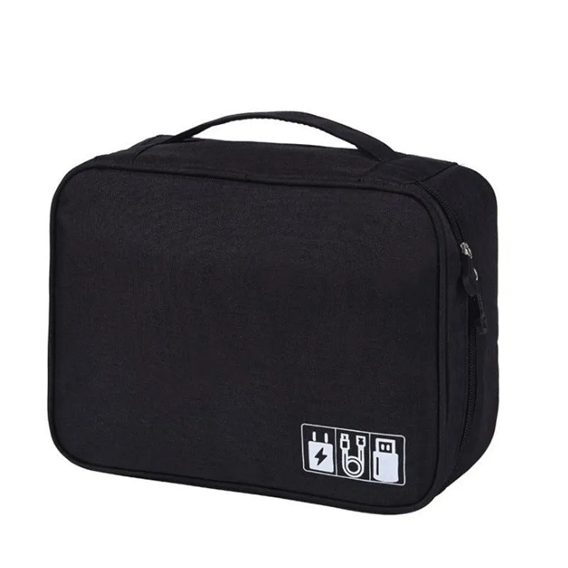 Cationic fabric digital accessories sorting bag in a choice of six colours with dimensions 245x180x100mm