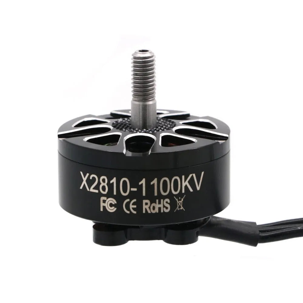 X2810 multi-axis flight motor with metal housing, available in 900KV 1100KV 1500KV options