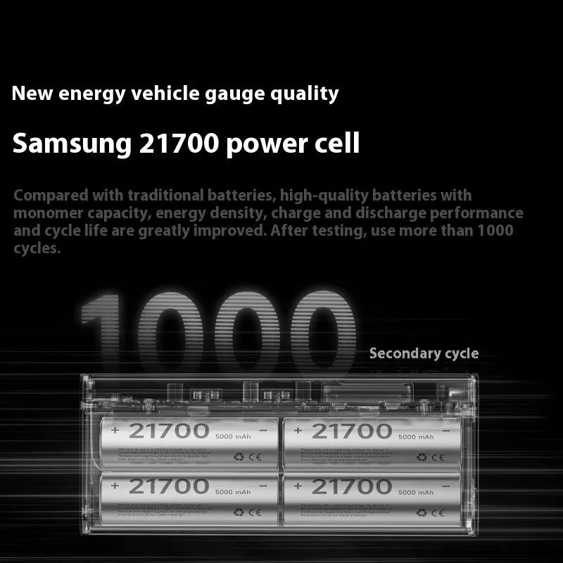 Transparent plastic power bank with 20000mAh capacity, fast charging, industrial style, black and white colour options