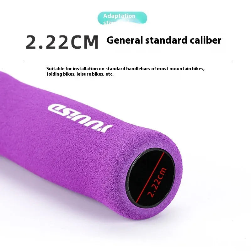 Sponge mountain bike handlebar cover set weighing 41g in black, purple and biange colour options