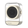 Household warm air blower desktop heater in beige, 500W, 2 fan speeds, automatic power off