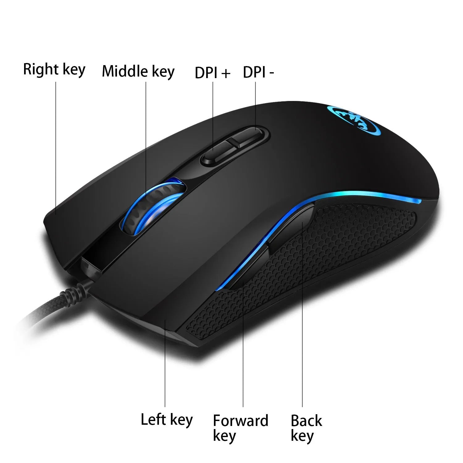 V700WB A869 white and black gaming keyboard and mouse combo with backlight and USB cable