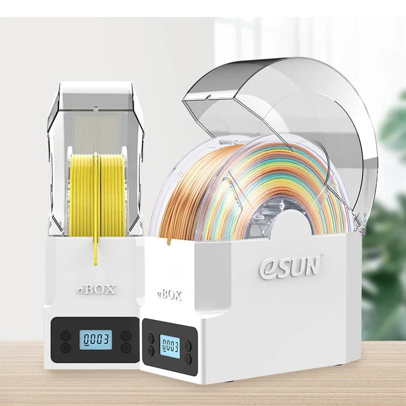 eBOX Lite 3D printing consumables drying storage box with wire heating element.