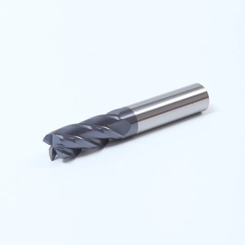 Carbide milling cutter with spiral cutting edge and straight shank for metalworking