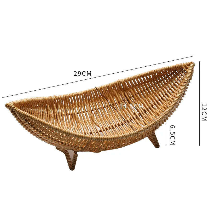 Plastic fruit plate decoration knitted basket dim sum rack in desktop melon seeds fruit dim sum rack colour