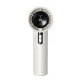 Portable handheld turbo fan with semiconductor cooling, 3000mAh battery, 58x60.5x170mm, in white