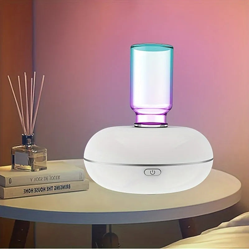 White automatic sensor fragrance machine with USB power, mini inverted design for home or bathroom use