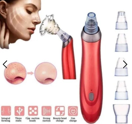 Electric blackhead removal tool in choice of colours with nozzle attachments