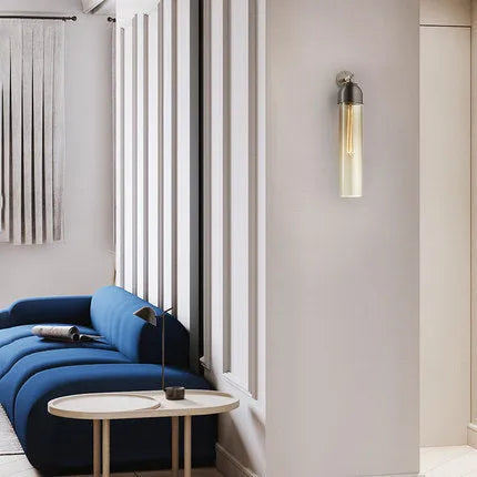 Nordic postmodern creative glass wall lamp in modern minimalist design with multiple colour options
