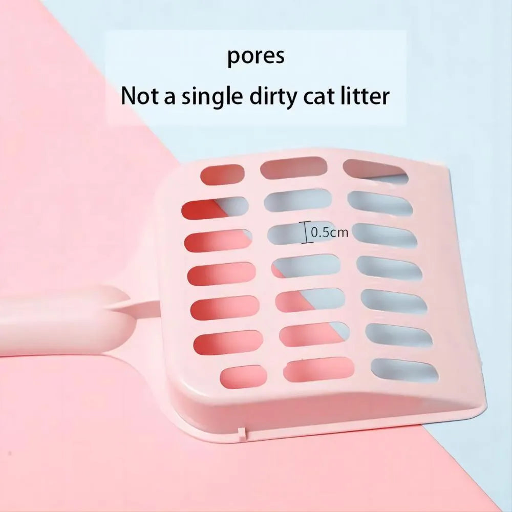Blue plastic cat litter scoop measuring 20cm length for pet waste removal