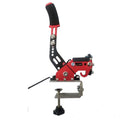 PC racing simulation handbrake with aluminium and stainless steel construction and mounting clamp
