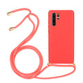 Huawei P30 mobile phone case with wrist strap lanyard and floral painted TPU back cover