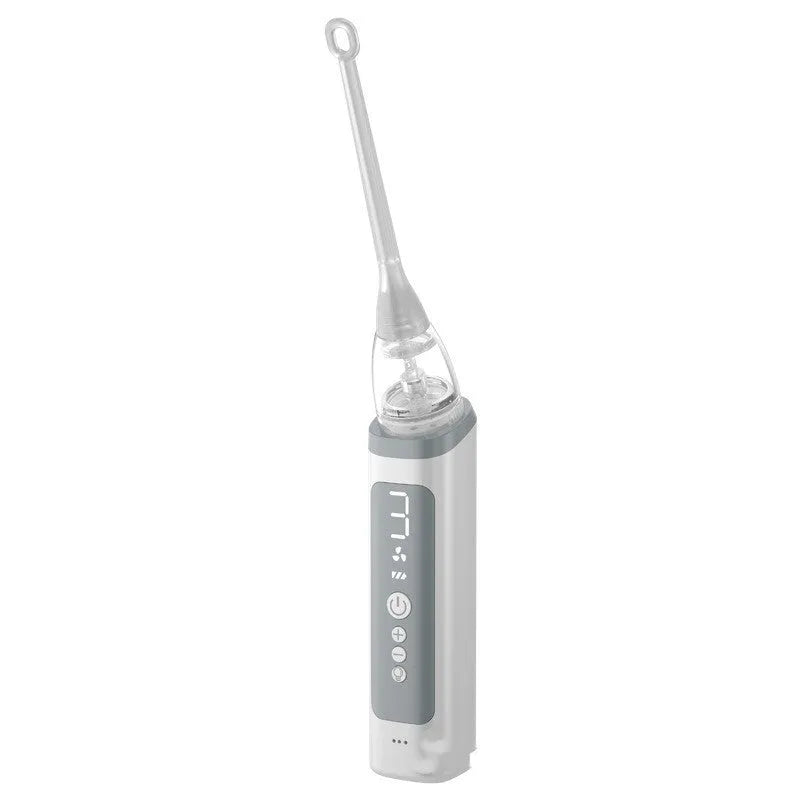 Tonsil stone removal tool set with LED light, stainless steel extractor, and silicone suction tips