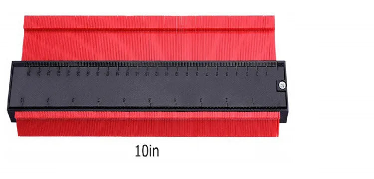 ABS contour gauge in 25cm size for carpentry profile duplication, shown in blue
