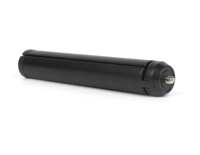 Black aluminium alloy mobile phone tripod and handheld stabiliser compatible with Apple iPhone
