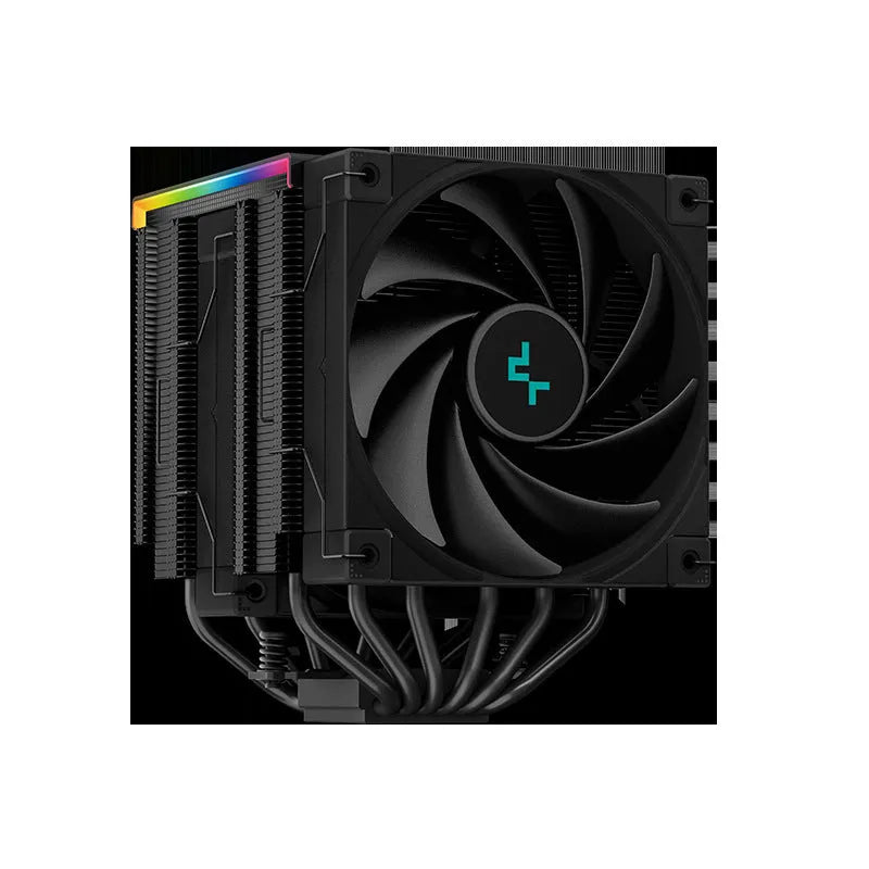 Deepcool AK Series twin tower CPU air cooler with digital temperature display in black or white
