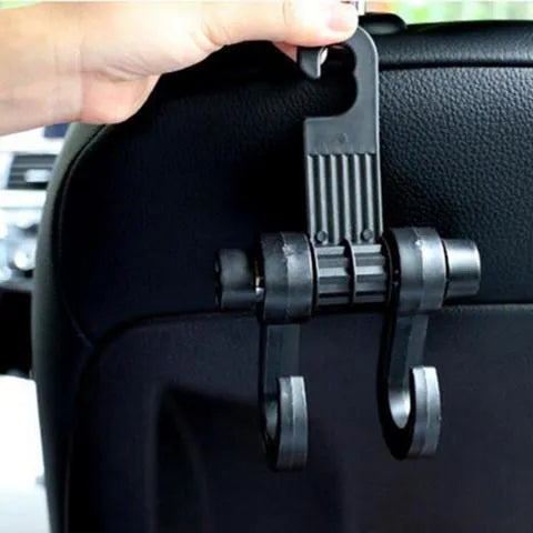 Polypropylene vehicle hanger 17x6x11cm hooking onto car seat for organising bags