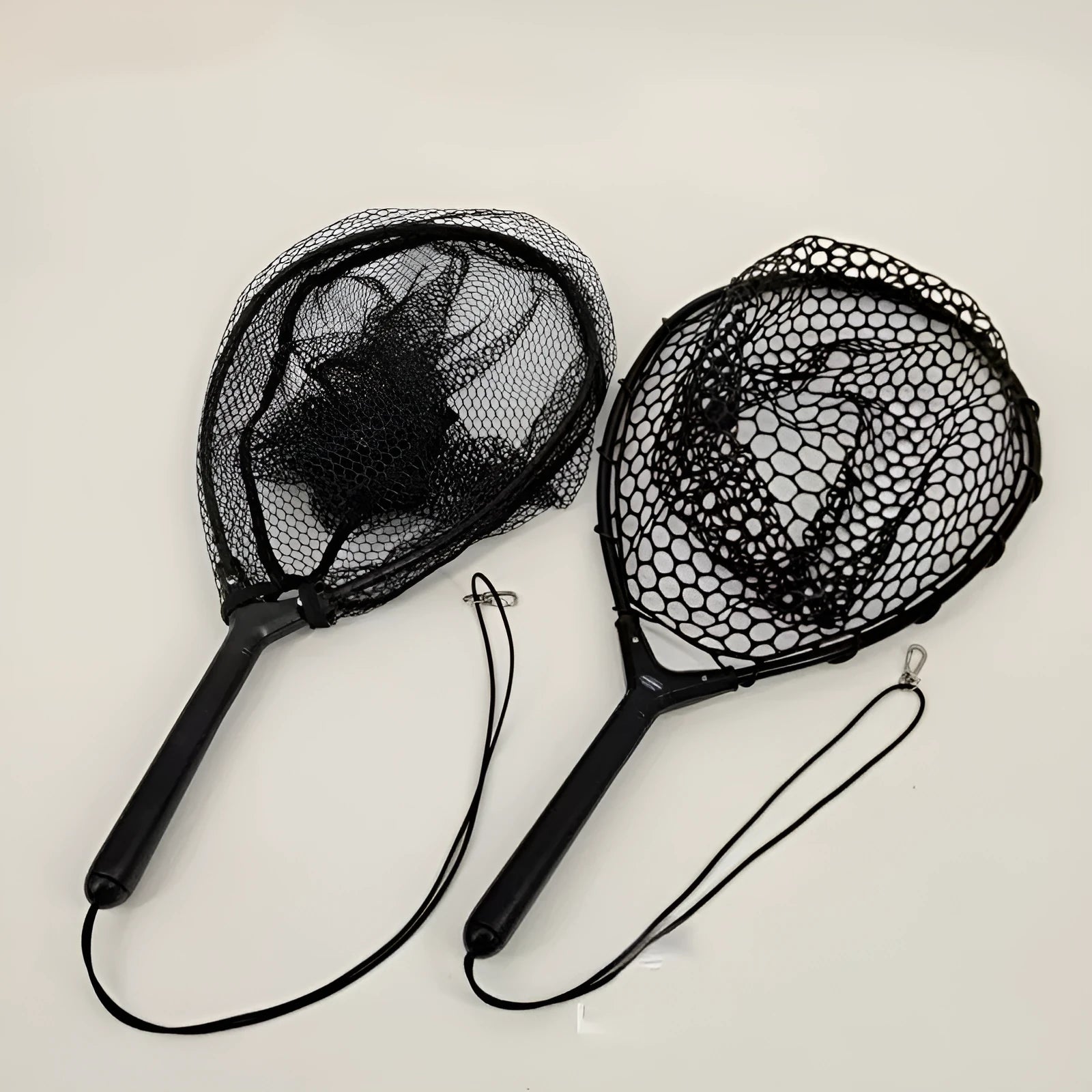 Portable small dip net fishing gear black aluminium alloy 30x40 cm hand net