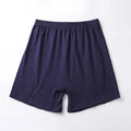 Men's solid colour modal boxers in black, blue, grey, and brown with high waist design